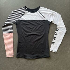 Roxy Black and White Kids Long Sleeve Tee